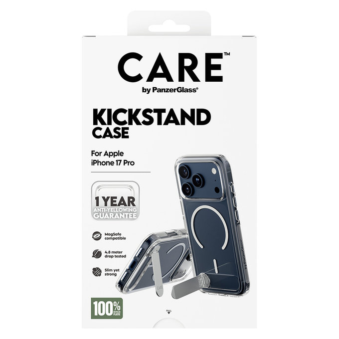 Maska Kickstand za iPhone 17 Pro, Prozirna, PanzerGlass
