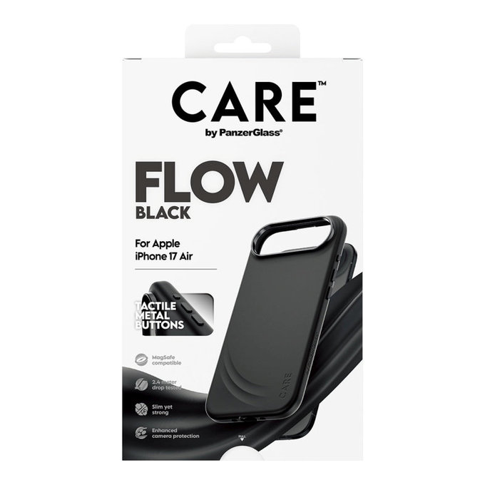 Maska FLOW s MagSafeom za iPhone Air, Crna, CARE