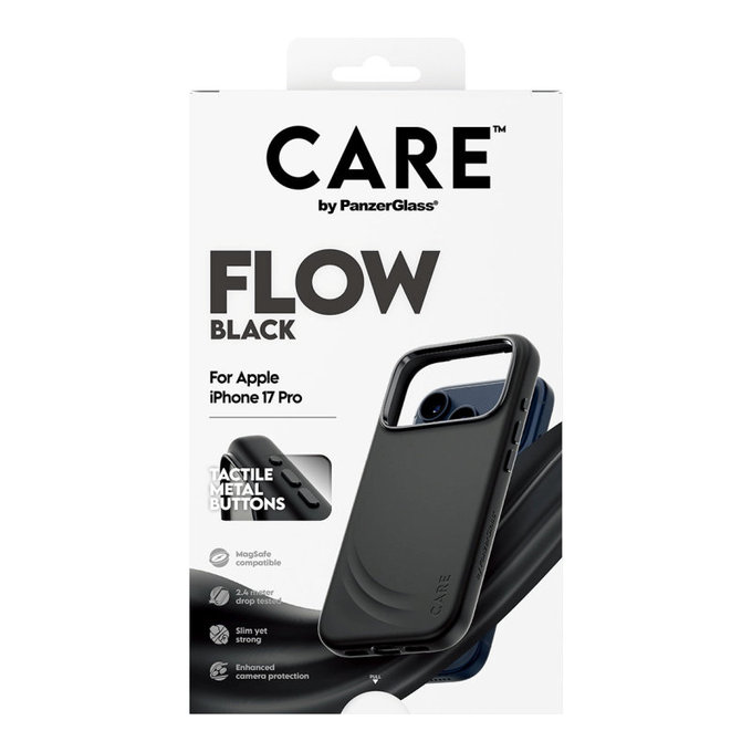 Maska FLOW s MagSafeom za iPhone 17 Pro, Crna, CARE