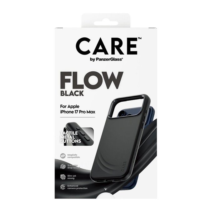 Maska FLOW s MagSafe za iPhone 17 Pro Max, crna, PanzerGlass