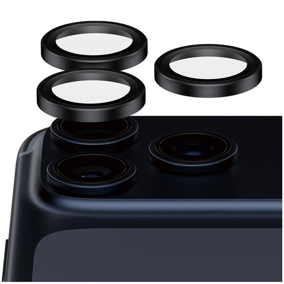 Zaštita objektiva Hoops Ceramic II za iPhone 17 Pro Max/17 Pro/16 Pro Max/16 Pro, crna, PanzerGlass