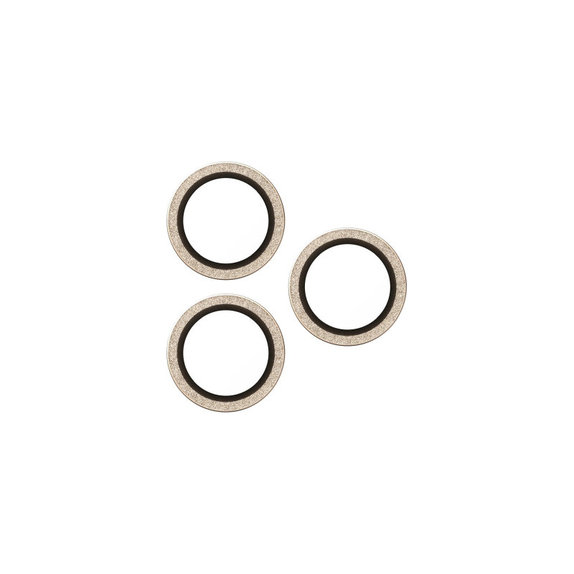 Zaštita objektiva kamere Hoops za iPhone 17 Pro Max/17 Pro/16 Pro Max/16 Pro, Glitter Gold, PanzerGlass