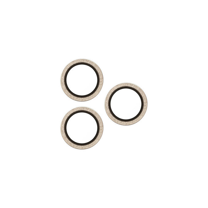 Zaštita objektiva kamere Hoops za iPhone 17 Pro Max/17 Pro/16 Pro Max/16 Pro, Glitter Gold, PanzerGlass