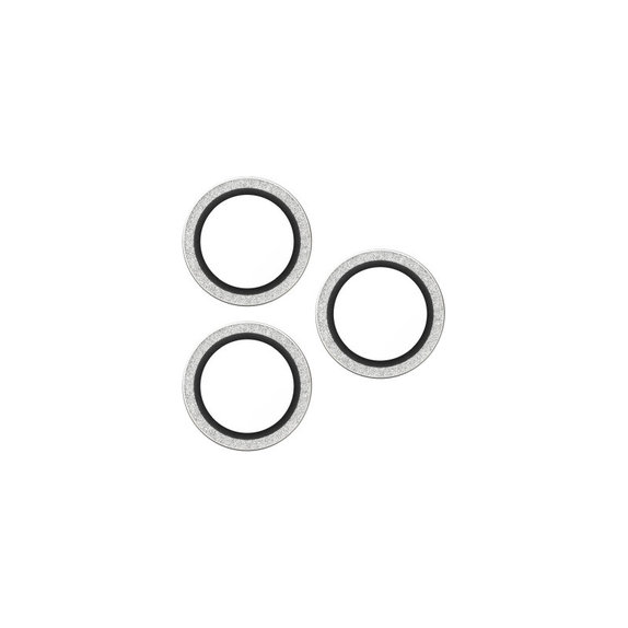 Zaštita objektiva kamere Hoops za iPhone 17 Pro Max/17 Pro/16 Pro Max/16 Pro, Glitter Silver, PanzerGlass
