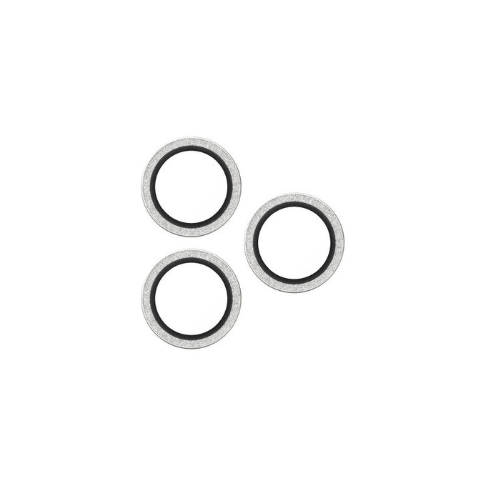 Zaštita objektiva kamere Hoops za iPhone 17 Pro Max/17 Pro/16 Pro Max/16 Pro, Glitter Silver, PanzerGlass