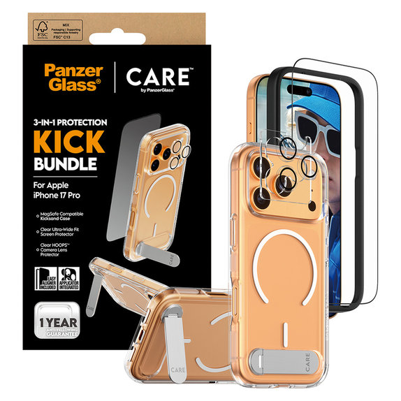 Bundle 3u1 Kick za iPhone 17 Pro, PanzerGlass