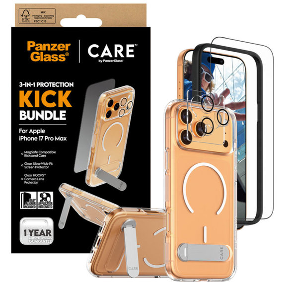 Bundle 3u1 Kick za iPhone 17 Pro Max, PanzerGlass
