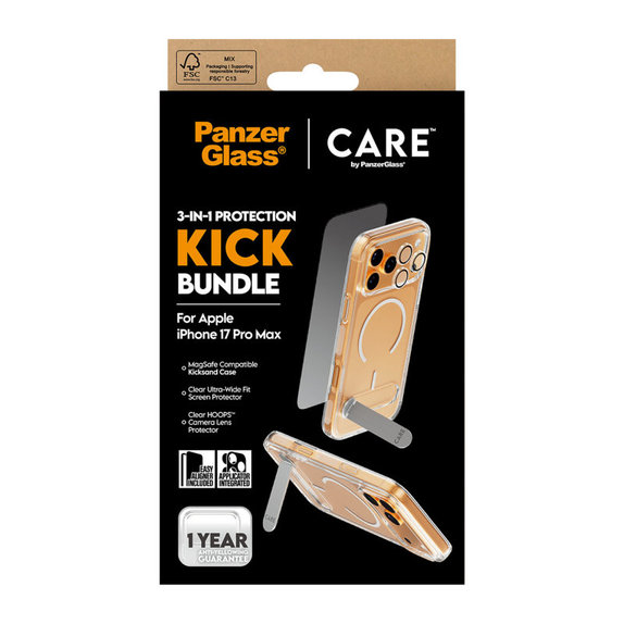 Bundle 3u1 Kick za iPhone 17 Pro Max, PanzerGlass