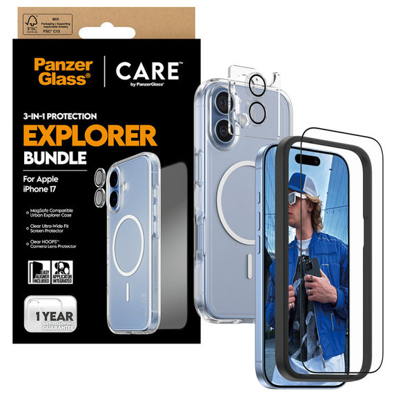 Bundle 3u1 Explorer za iPhone 17, PanzerGlass