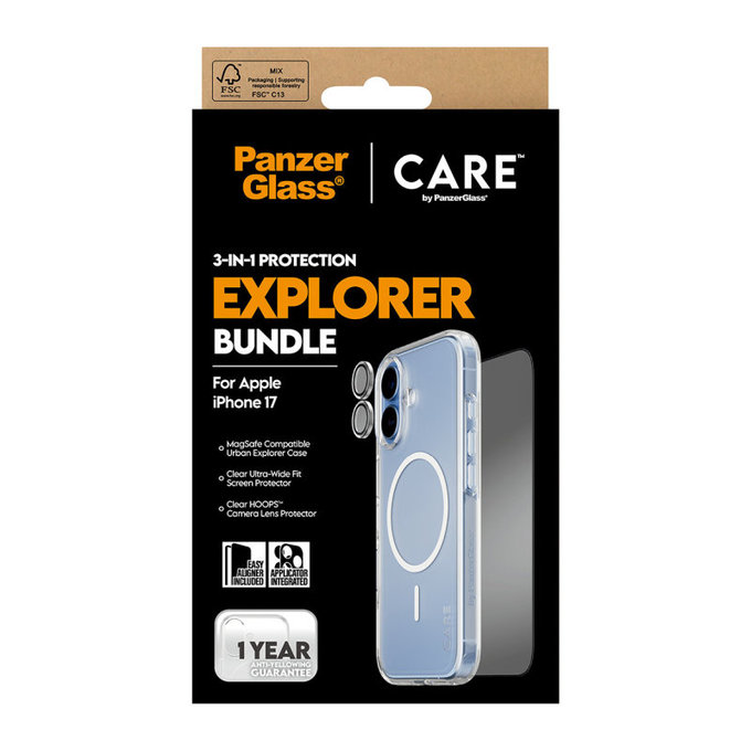 Bundle 3u1 Explorer za iPhone 17, PanzerGlass