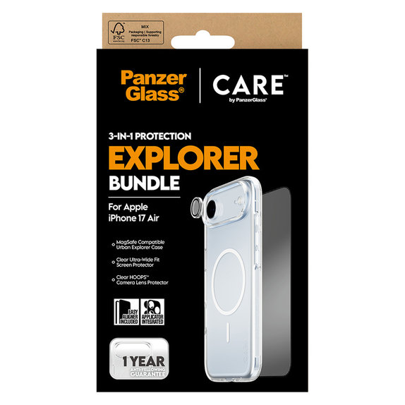 Bundle 3u1 Explorer za iPhone Air, PanzerGlass
