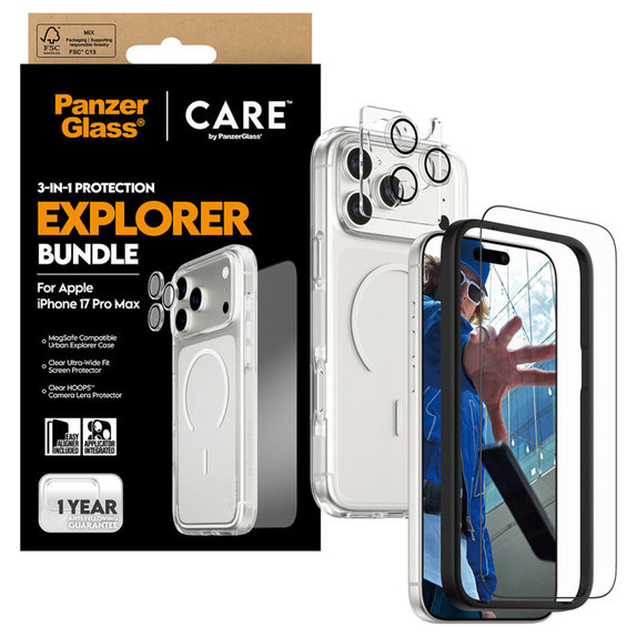 Bundle 3u1 Explorer za iPhone 17 Pro Max, PanzerGlass