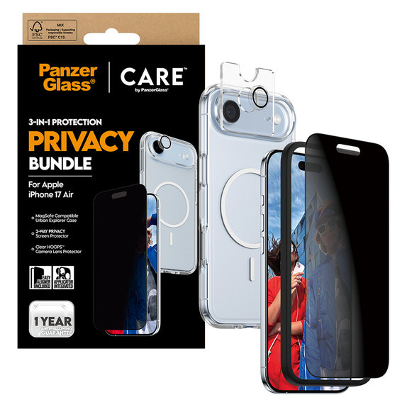Bundle 3u1 Privacy za iPhone Air, PanzerGlass