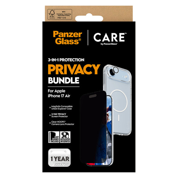 Bundle 3u1 Privacy za iPhone Air, PanzerGlass