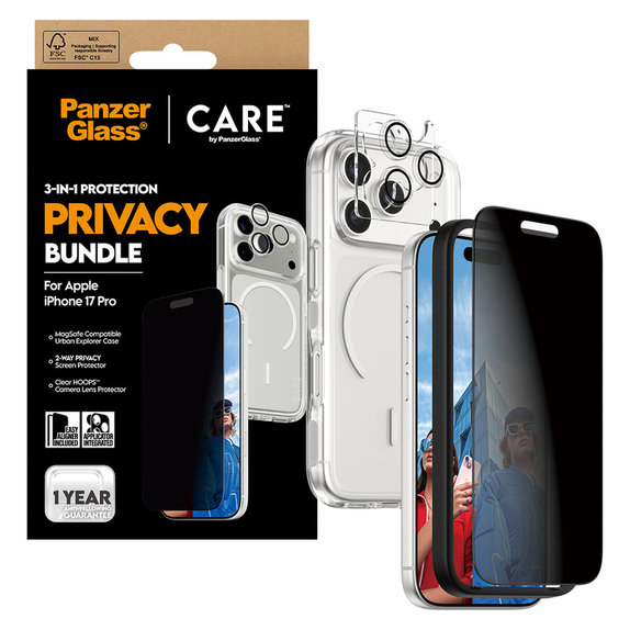 Bundle 3u1 Privacy za iPhone 17 Pro, PanzerGlass