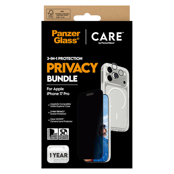 Bundle 3u1 Privacy za iPhone 17 Pro, PanzerGlass