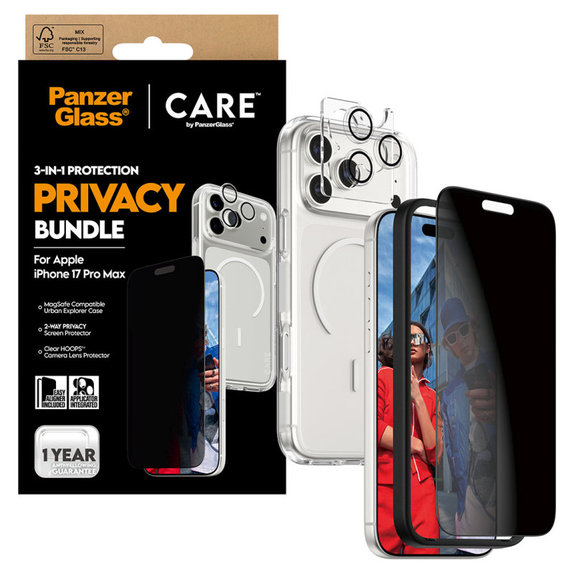 Bundle 3u1 Privacy za iPhone 17 Pro Max, PanzerGlass