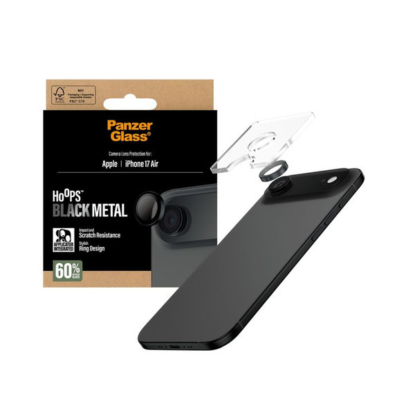 PanzerGlass - Zaštita objektiva Hoops za iPhone 17 Air, crna