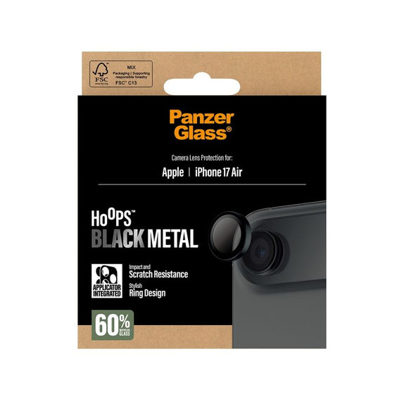PanzerGlass - Zaštita objektiva Hoops za iPhone 17 Air, crna