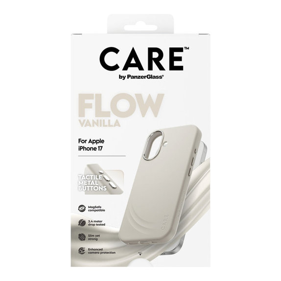 Maska FLOW s MagSafeom za iPhone 17, Vanilla, CARE