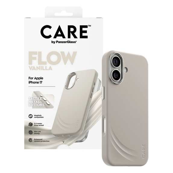 Maska FLOW s MagSafeom za iPhone 17, Vanilla, CARE