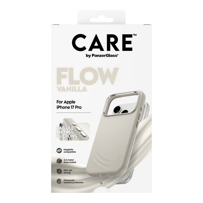 Maska FLOW s MagSafeom za iPhone 17 Pro, Vanilla, CARE