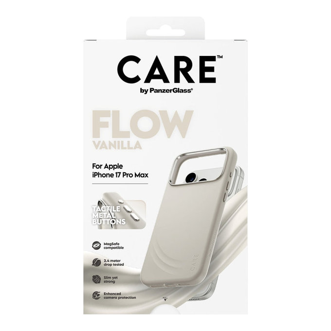 Maska FLOW s MagSafeom za iPhone 17 Pro Max, Vanilla, CARE