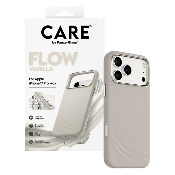 Maska FLOW s MagSafeom za iPhone 17 Pro Max, Vanilla, CARE
