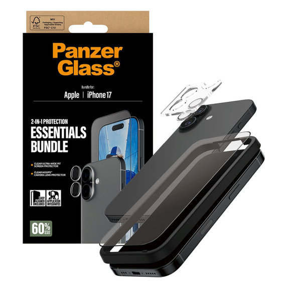 Bundle Essentials 2u1 za iPhone 17, PanzerGlass
