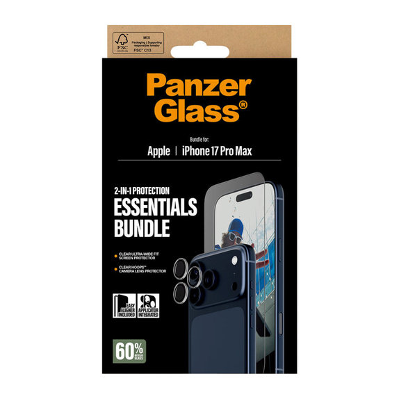 Bundle Essentials 2u1 za iPhone 17 Pro Max, PanzerGlass