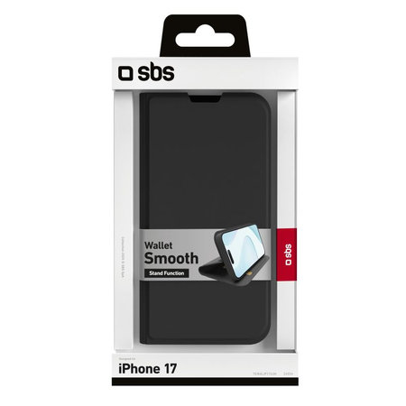 SBS - Book Wallet Smooth futrola za iPhone 17, crna