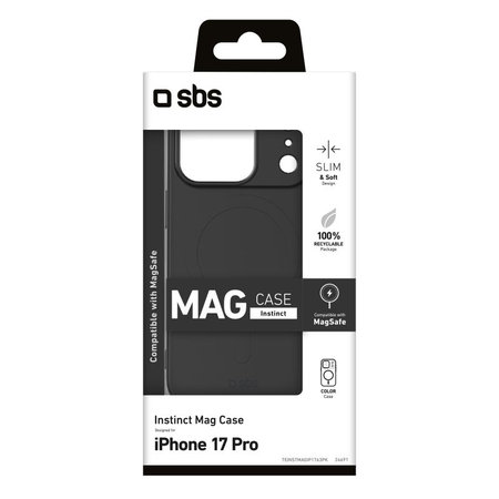 SBS - Instinct Mag futrola kompatibilna s MagSafe za iPhone 17 Pro, crna
