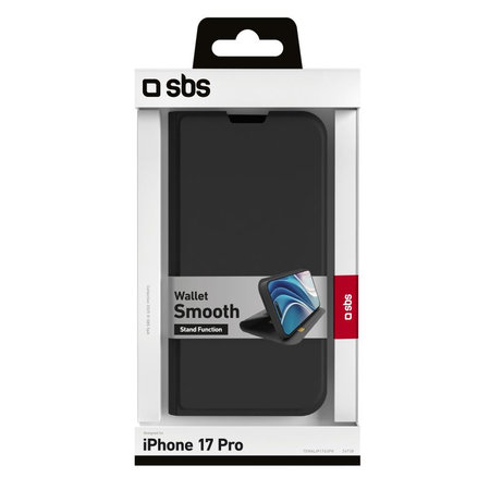 SBS - Book Wallet Smooth futrola za iPhone 17 Pro, crna