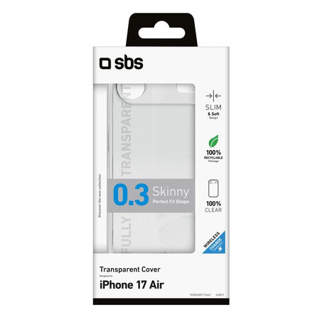 SBS - Skinny futrola za iPhone 17 Air, prozirna
