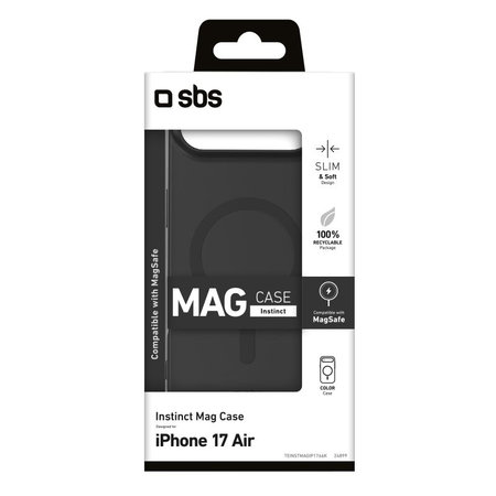 SBS - Instinct Mag futrola kompatibilna s MagSafe za iPhone 17 Air, crna