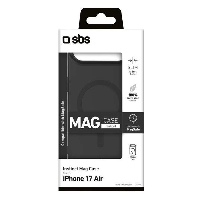 SBS - Instinct Mag futrola kompatibilna s MagSafe za iPhone 17 Air, crna