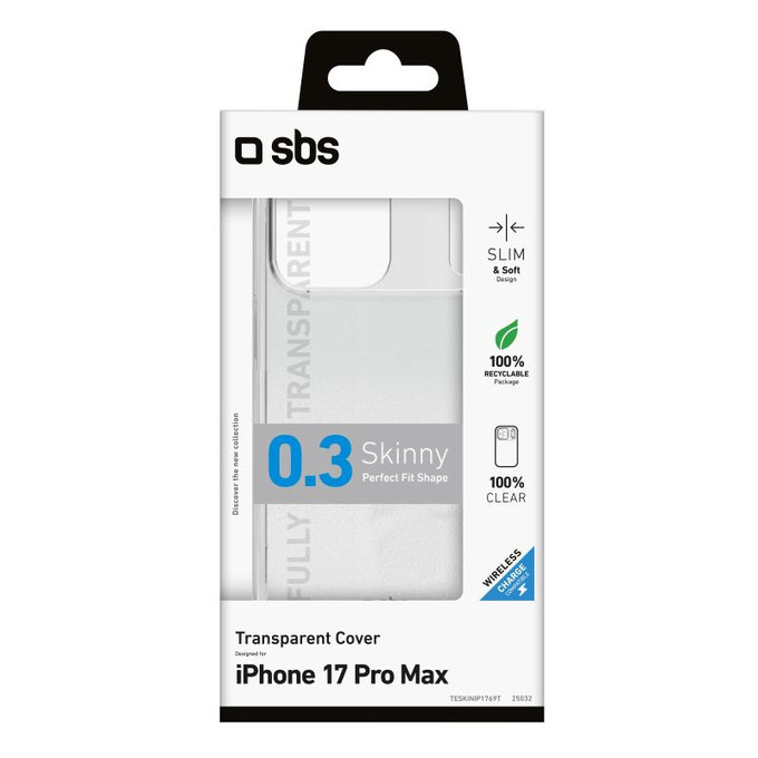 SBS - Skinny futrola za iPhone 17 Pro Max, prozirna