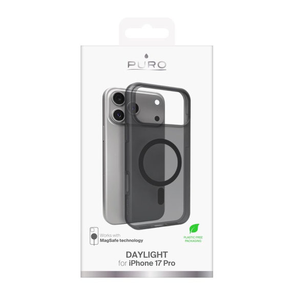 PURO - DAYLIGHT futrola s MagSafe za iPhone 17 Pro, crna