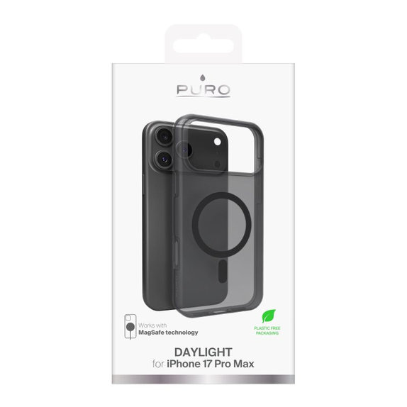 PURO - DAYLIGHT futrola s MagSafe za iPhone 17 Pro Max, crna