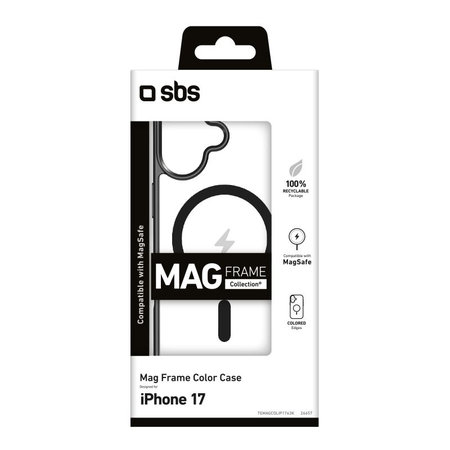 SBS - Mag Frame futrola kompatibilna s MagSafe za iPhone 17, crna