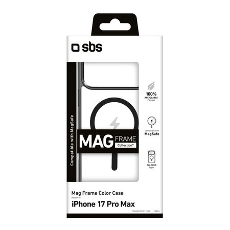SBS - Mag Frame futrola kompatibilna s MagSafe za iPhone 17 Pro Max, crna