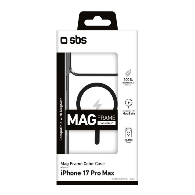 SBS - Mag Frame futrola kompatibilna s MagSafe za iPhone 17 Pro Max, crna
