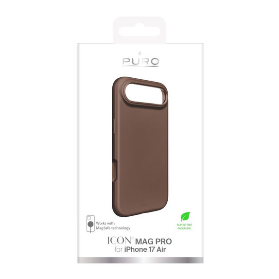 PURO - ICON MAG PRO futrola s MagSafe za iPhone 17 Air, smeđi
