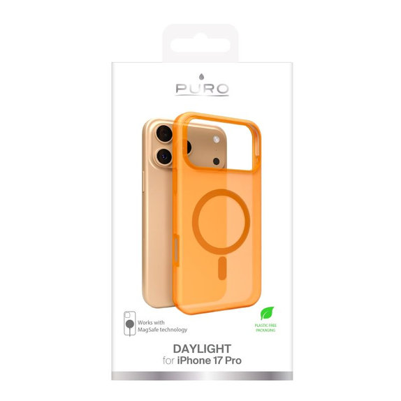 PURO - DAYLIGHT futrola s MagSafe za iPhone 17 Pro, narančasta