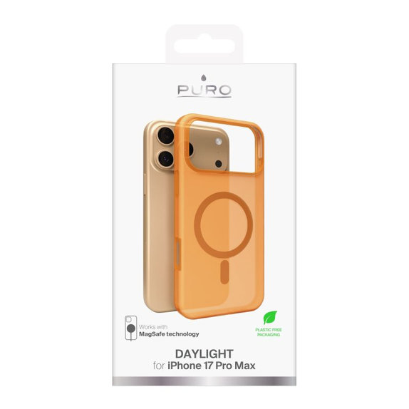 PURO - DAYLIGHT futrola s MagSafe za iPhone 17 Pro Max, narančasta