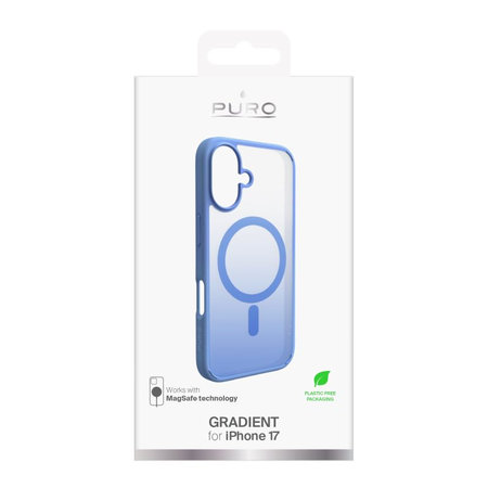 PURO - Gradient futrola s MagSafe za iPhone 17, plava