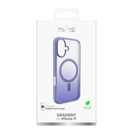 PURO - Gradient futrola s MagSafe za iPhone 17, ružičasta
