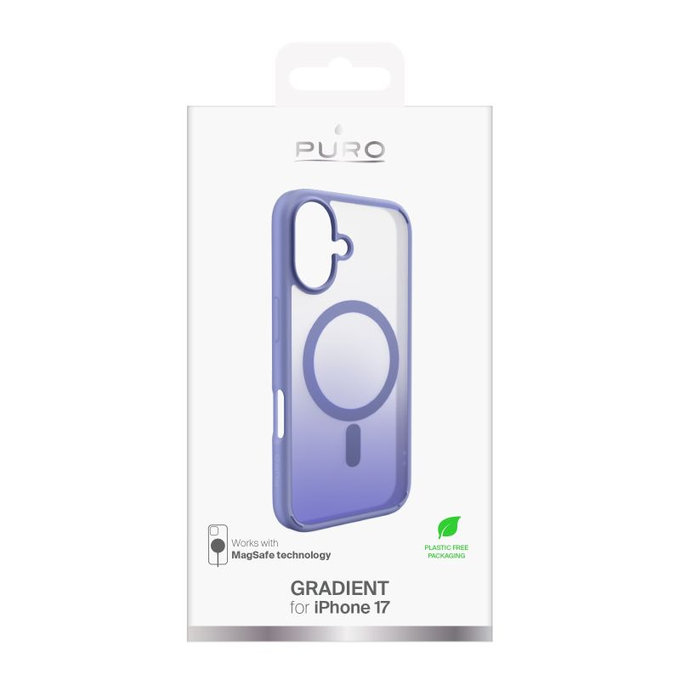 PURO - Gradient futrola s MagSafe za iPhone 17, ružičasta