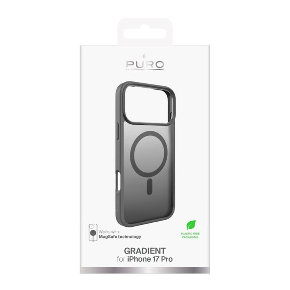 PURO - Gradient futrola s MagSafe za iPhone 17 Pro, tamno siva