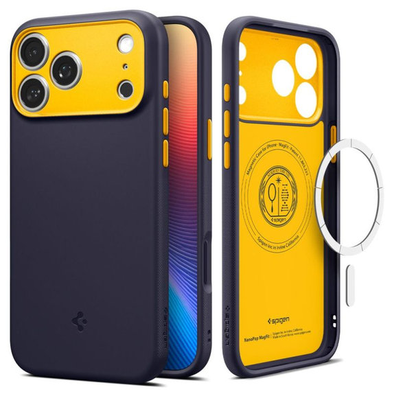 Spigen - Nano Pop futrola s MagSafe za iPhone 17 Pro, Blueberry Navy